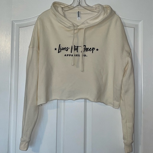 Lions Not Sheep cropped hoodie - Picture 1 of 5